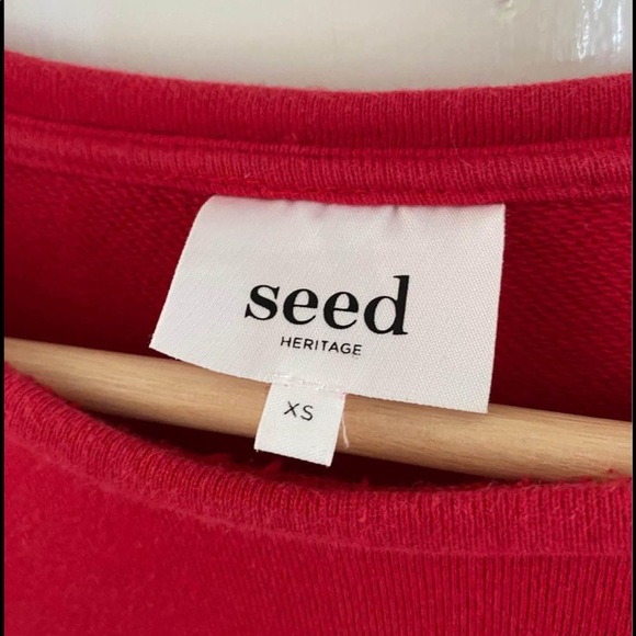 SEED Heritage Red ‘Amore’ Pullover Cotton Sweater Jumper - Picture 4 of 5